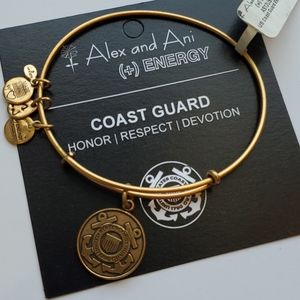 Alex and Ani Coast Guard Goldtone Bracelet